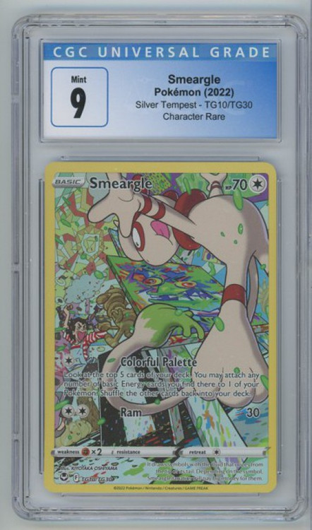 Pokemon Silver Tempest Smeargle Character Rare Graded Card TG10 CGC 9 Wizards of the Coast - ToyWiz Pokemon Silver Tempest Smeargle Character Rare Graded Card TG10 CGC 9 Wizards of the Coast - ToyWiz