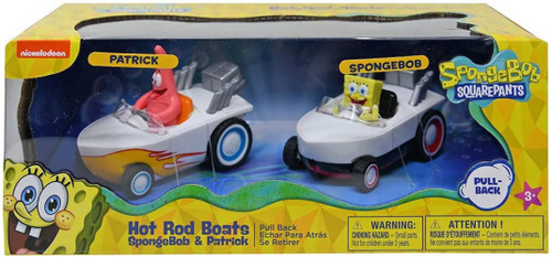 Spongebob Squarepants Hot Rod Boats Pullback Vehicle 2-Pack SpongeBob ...