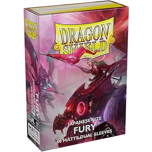 Dragon Shield Dual Mate – 100 Fundas Mate Fuscia Con Interior Negro Para Cartas Estándar (63x88 Mm) – Compatibles Con MTG, Pokémon, Digimon – Sin PVC Y Resistentes