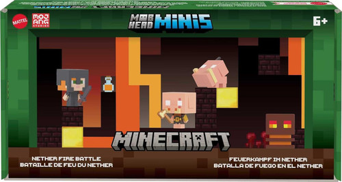 Minecraft Mob Head Minis Nether FIre Battle Exclusive 3.25 Story