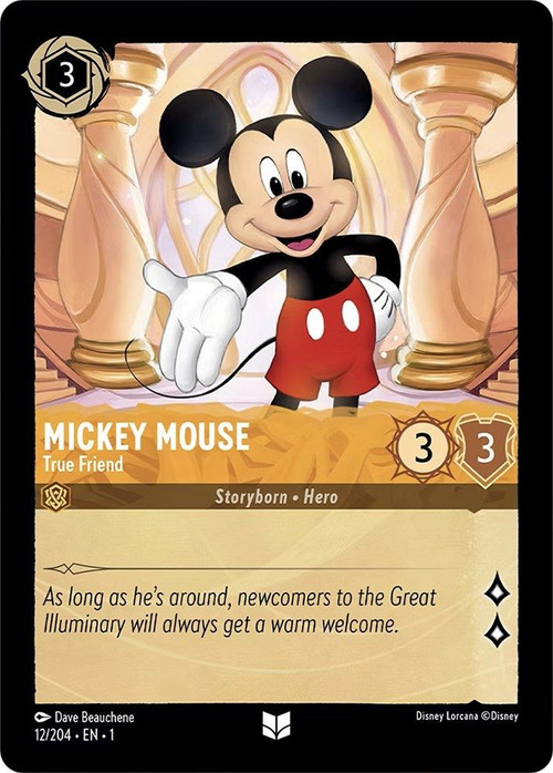 Disney Lorcana Mickey Mouse Friendly Face 18/P1 D100