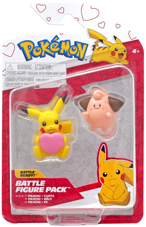 Pokémon Battle Figuras Pack: Pikachu Y Flemmli, 2 Figuras Detalladas