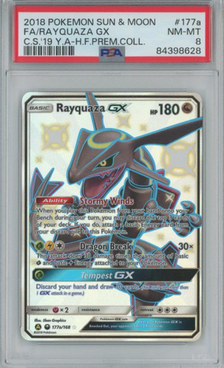 Pokemon Sun Moon Promo Rayquaza GX Ultra Rare Graded Card SM177a