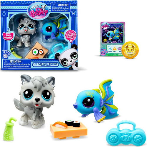 ブライス☆LPSコラボ Littlest Pet Shop 2024 Generation 7 Pet Pairs Series 1 Wolf Guppy