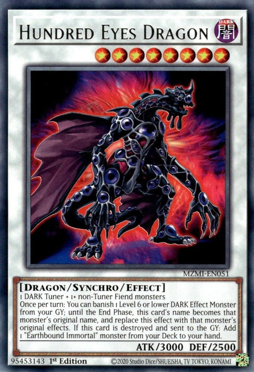 YuGiOh Trading Card Game Maze of Millennia Single Card Rare Hundred Eyes  Dragon MZMI-EN051 - ToyWiz