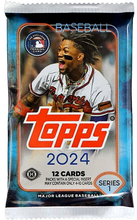 MLB Topps 2024 Series 1 Baseball Trading Card HOBBY Pack 12 Cards - ToyWiz