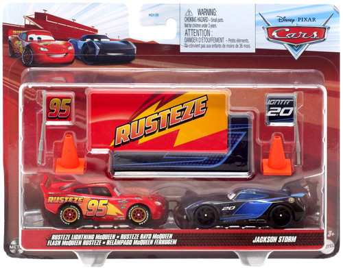 Disney cars 3点セット Disney Pixar Cars Mini Racers 3 Pk McQueen Headset/Jackson Storm