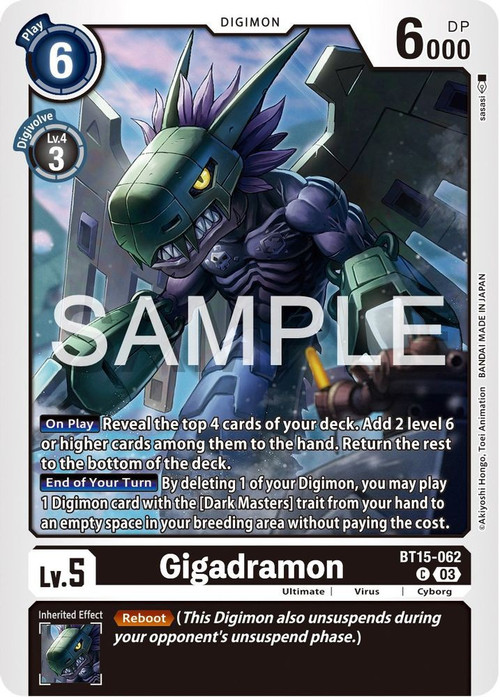 Digimon Trading Card Game Exceed Apocalypse Single Card Common
