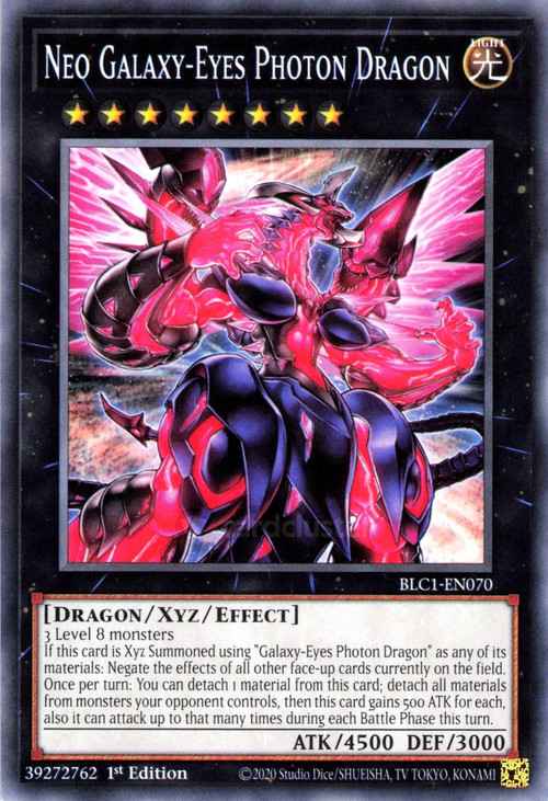 YuGiOh Trading Card Game Battles of Legend Chapter 1 Single Card Common Neo  Galaxy-Eyes Photon Dragon BLC1-EN070 - ToyWiz