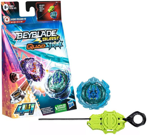 Beyblade Burst QuadStrike Hydra Poseidon P8 Starter Pack Damaged