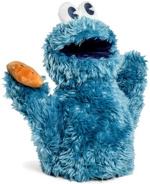 Sesame Street Cookie Monster 16 Plush Hand Puppet Kidrobot NECA