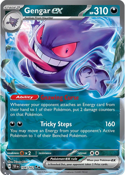 gengar x pokemon card EX Full Art 114/119 Phantom Forces Proxy TCG Holo #97 Card Pokemon Card Game TCG Mega