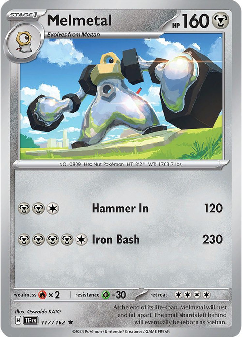 melmetal single strike pokemon card value - 104/142 - Stellar Crown Secret Rare Card Type Melmetal ex 153/197 Pokemon Obsidian
