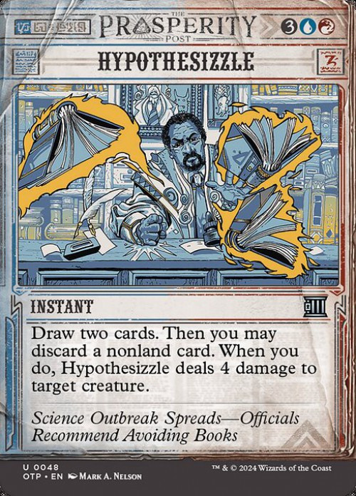 mtg prosperity cards MtG Outlaws of Thunder Junction Breaking News Uncommon Hypothesizzle #48  [Prosperity Showcase]