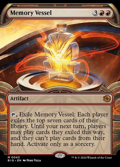 Magic The Gathering Outlaws of Thunder Junction The Big Score Single Card  Mythic Rare Memory Vessel 43 Vault Frame - ToyWiz