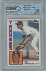 MLB 1984 Topps Baseball Cards Don Mattingly Rookie Graded Single Card #8 [Yankees&91; [GEM 10&91;