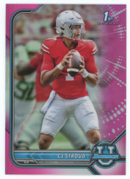 NFL Houston Texans 2022 Bowman University 1st Bowman Pink Refractor CJ Stroud #3