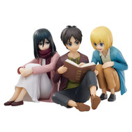 Attack On Titan Ichibansho Eren Jaeger & Mikasa Ackermann & Armin Arlert 3.9-Inch Collectible Figure [Rumbling&91; (Pre-Order ships November)