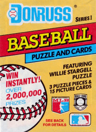 MBL Donruss 1991 Series 1 Baseball Trading Card WAX Pack [15 Cards & 3 Puzzle Pieces&91;