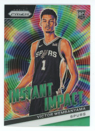 NBA San Antonio Spurs 2023-24 Panini Prizm Green Instant Impact Victor Wembanyama #3 [Rookie&91;