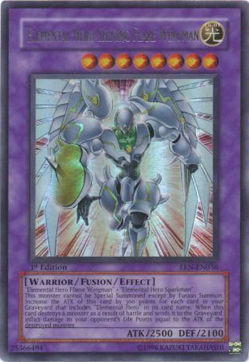 YuGiOh Elemental Energy Single Card Ultra Rare Elemental Hero Shining Flare  Wingman EEN-EN036 1st Edition - ToyWiz