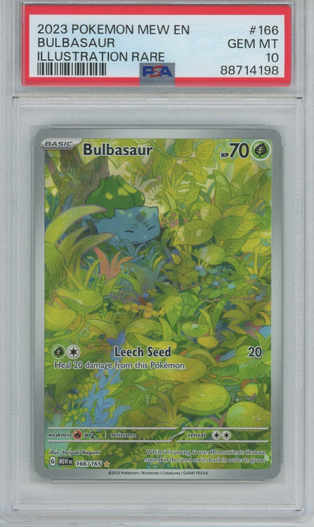 Pokemon Scarlet Violet 151 Single Card Illustration Rare Bulbasaur 166 PSA  Gem Mint 10 Gem Mint - ToyWiz