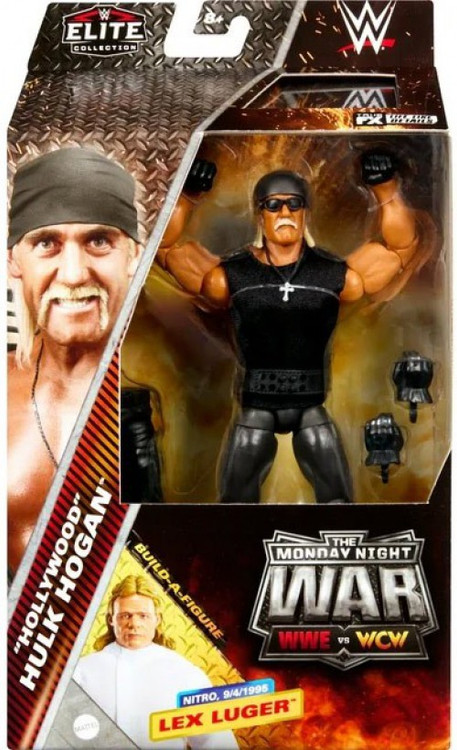 WWE Mattel Elite Collection Figurine et accessoires, ensemble de Hulk Hogan, Wrestlemania avec Howard Finkel Build-A-Figure Parts