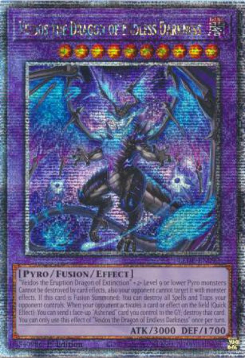 YuGiOh Trading Card Game Legacy of Destruction Single Card Quarter Century Secret Rare Veidos the Dragon of Endless Darkness LEDE-EN092 - ToyWiz YuGiOh Trading Card Game Legacy of Destruction Single Card Quarter Century Secret Rare Veidos the Dragon of Endless Darkness LEDE-EN092 - ToyWiz