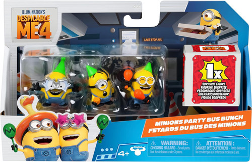Despicable Me 4 Party Bus Bunch 2 Mini Figure 4-Pack Moose Toys