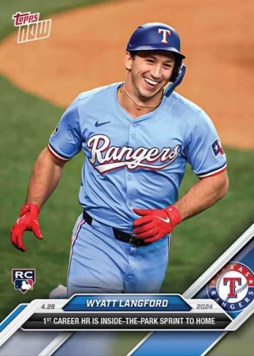 MLB Texas Rangers 2024 NOW Baseball Single Card Wyatt