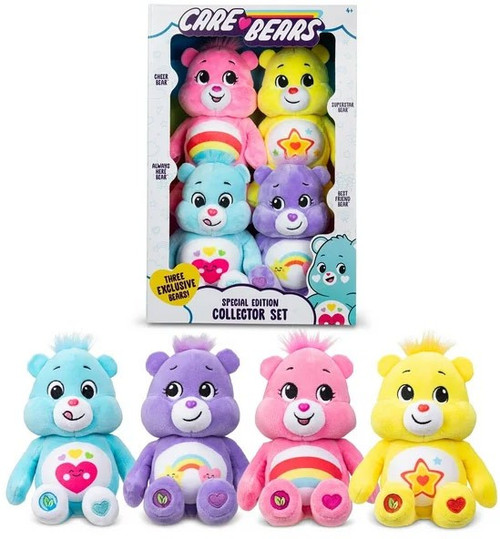 Care Bears Special Edition Collector Set Exclusive 8 Plush 4-Pack 