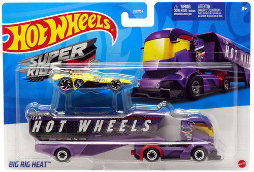 Hot Wheels Super Rigs Big Rig Heat Diecast Car Purple Mattel - ToyWiz