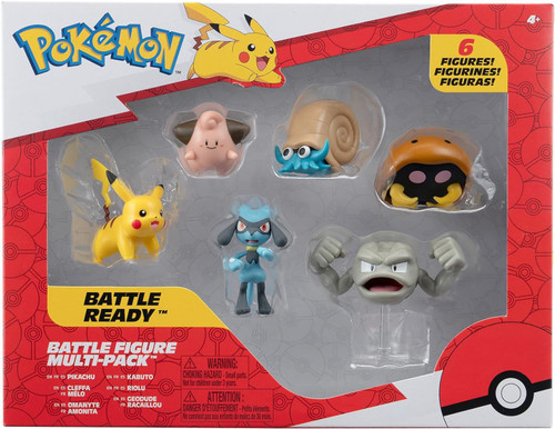 Pokemon Battle Figure Pikachu, Cleffa, Omanyte, Kabuto