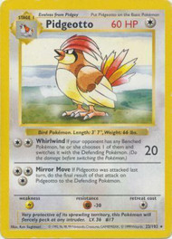 Pokemon Base Set Rare Pidgeotto #22 [Shadowless - LP&91; [Lightly Played&91;