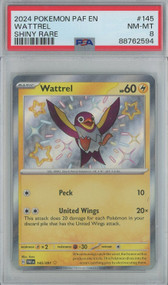 Pokemon Trading Card Game Paldean Fates Baby Shiny Wattrel #145 [PSA Gem Mint 8&91;