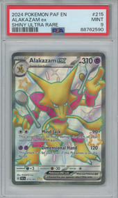 Pokemon Trading Card Game Paldean Fates Shiny Ultra Rare Alakazam ex #215 [PSA Gem Mint 9&91;