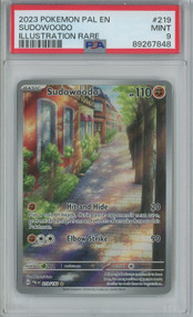 Pokemon Trading Card Game Paldea Evolved Illustration Rare Sudowoodo #219 [Mint PSA 9&91;