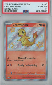 Pokemon Trading Card Game Paldean Fates Baby Shiny Charmander #109 [PSA Gem Mint 10&91;