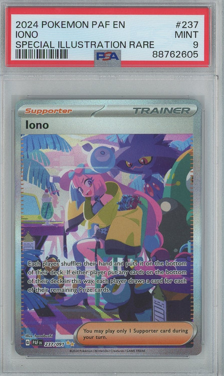 Pokemon Trading Card Game Paldean Fates Single Card Special Illustration  Rare Iono 237 PSA Gem Mint 9 - ToyWiz