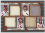 MLB 2023 Topps Museum Collection 40/75 Wainwright, Molina, Arenado, Brock FPQR-WMAB [Primary Pieces Quad Relic&91;