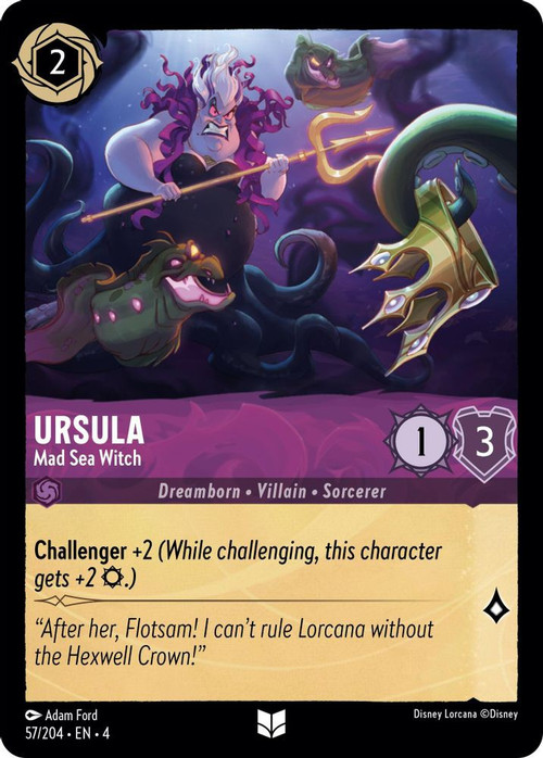 Disney Lorcana Trading Card Game Ursulas Return Single Card 