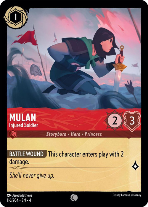 card soldiers lorcana - Ursula's Return - Ling - Imperial Soldier (Uncommon) holofoil pattern or surface detail) Ravensburger Disney Lorcana TCG Card
