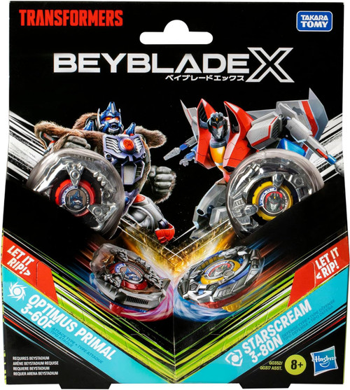 Beyblade X Transformers Optimus Primal 3-60F Starscream 3-80N
