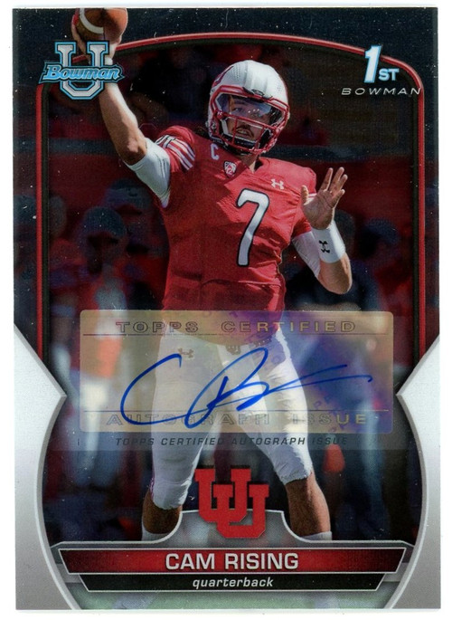 NFL 2022 Bowman Chrome U Single Card 1st Bowman Cam Rising 76 Auto - ToyWiz