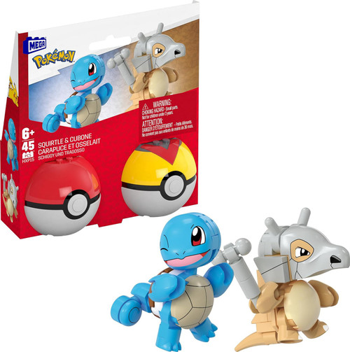 Pokemon Squirtle Cubone 2-Pack Set Mega Construx ToyWiz