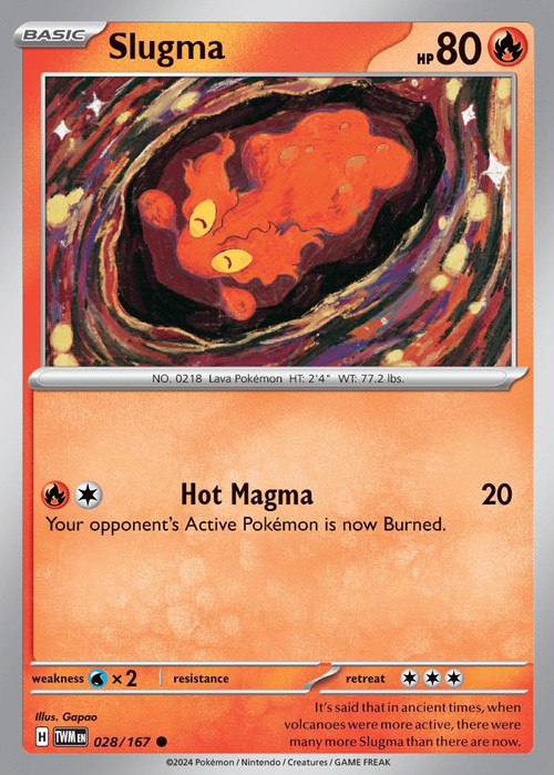 pokemon card slugma (74/107) [EX: Deoxys] Fire Colorless Yawn Your opponents Active Pokmon is now Asleep Slugma (Wisdom of Sea and
