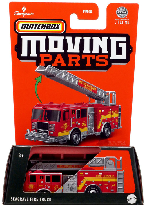 Matchbox Moving Parts Seagrave Fire Truck Diecast Vehicle 2024