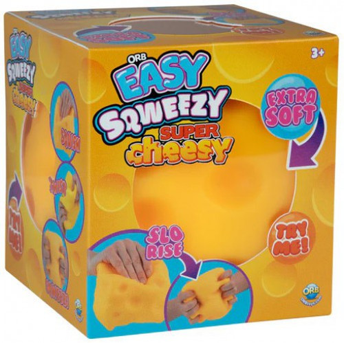 Easy Sqweezy Super Cheesy Squeeze Toy Extra Soft ORB Toys - ToyWiz