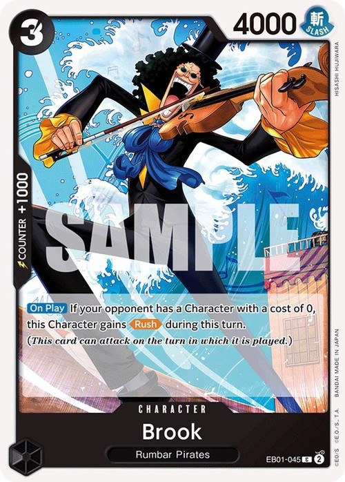 One Piece Trading Card Game Memorial Collection Single Card Common Brook  EB01-045 - ToyWiz