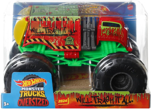 Hot Wheels Monster Trucks Oversized Will Trash It All 124 Diecast